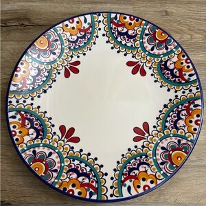 Dash of That Multicolor Earthenware Dinner Plates Set of 3
